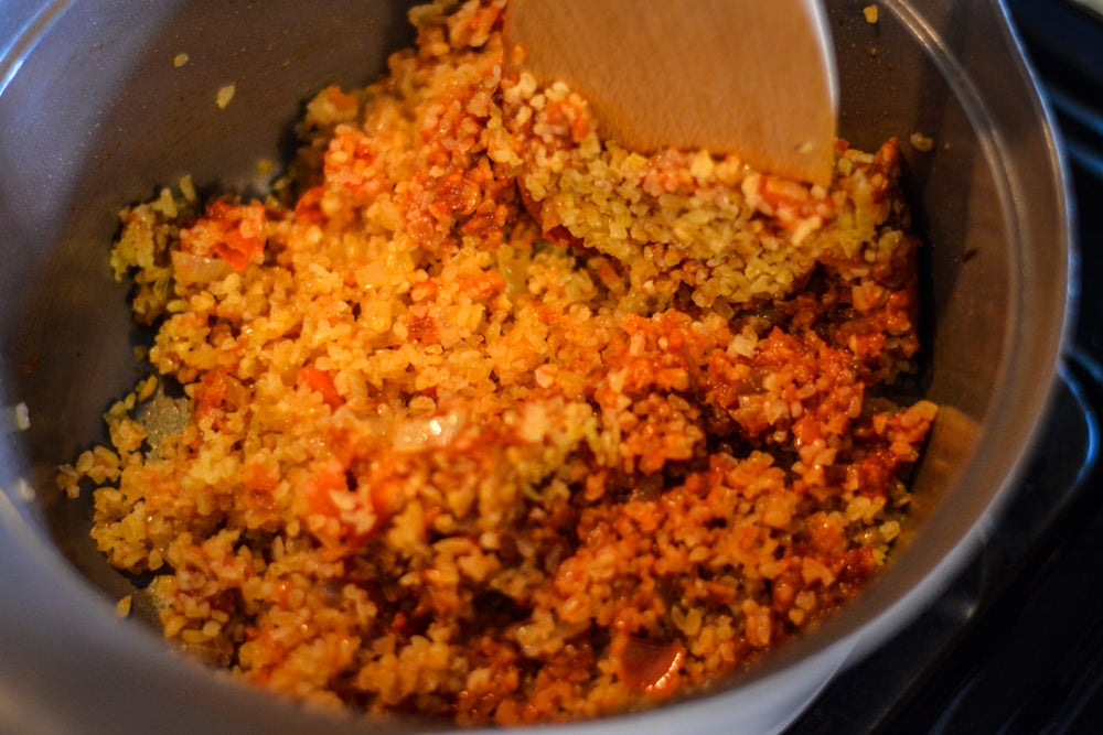 Tomato Bulgur Pilaf - Simply Lebanese