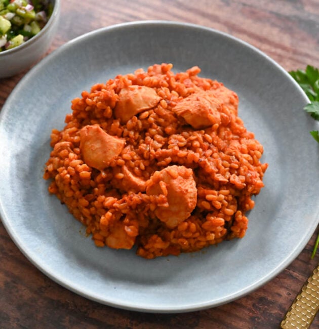 Chicken Tomato Bulgur Pilaf