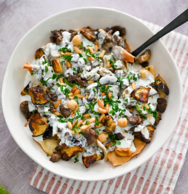 Eggplant Fatteh