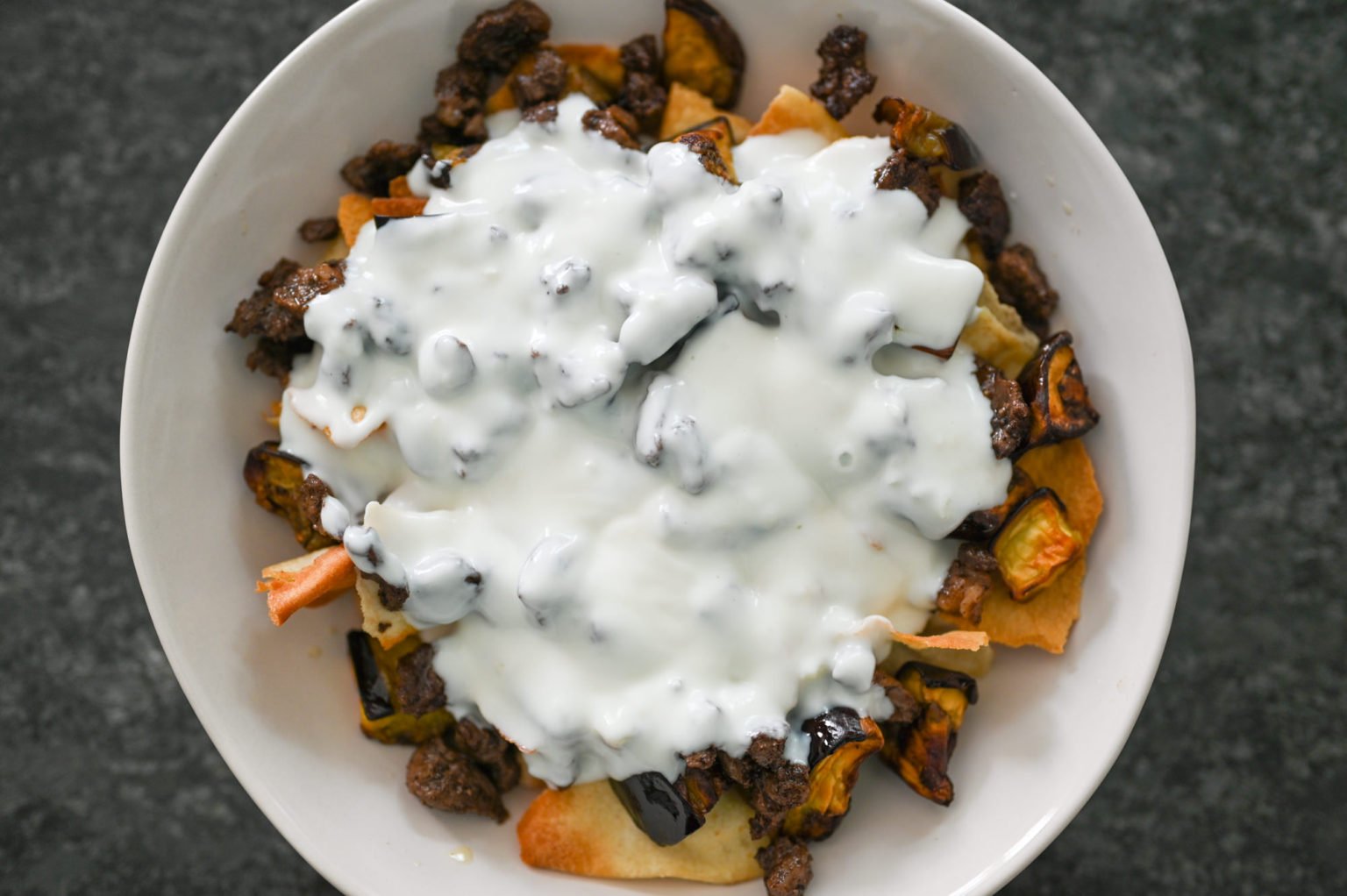 Eggplant Fatteh (Fatet Batenjan) Simply Lebanese