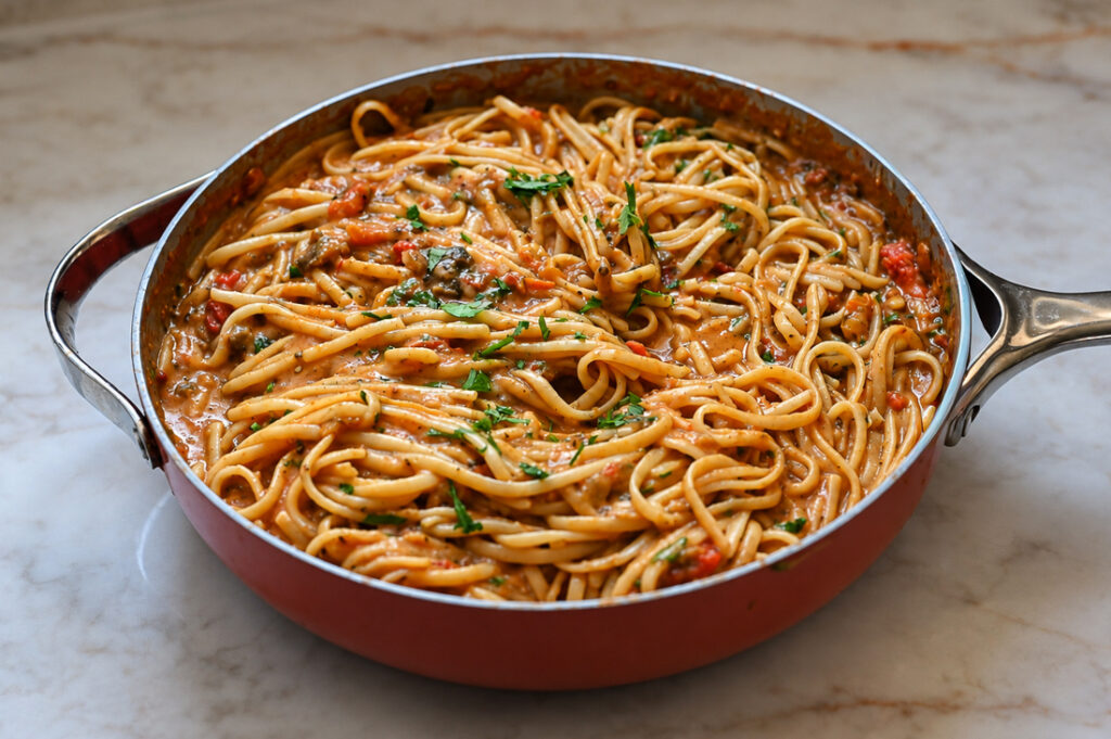 Eggplant Tomato Pasta
