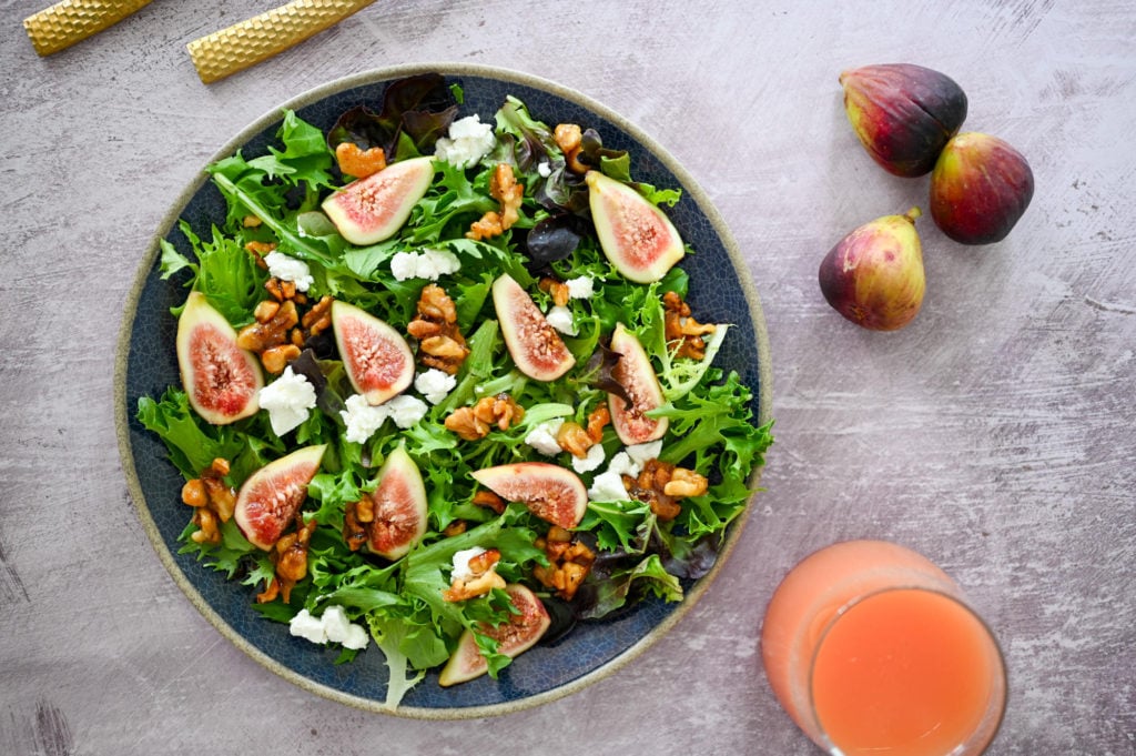 Fig and Goat Cheese Salad Simply Lebanese