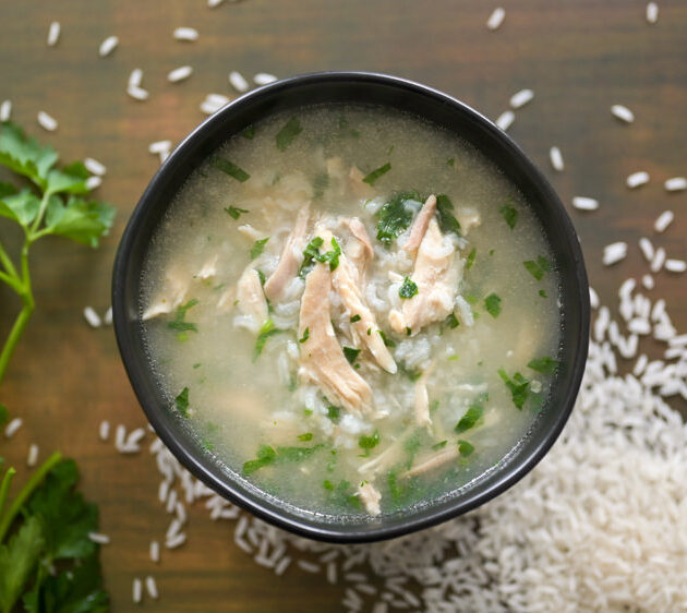 Lebanese Chicken and Rice Soup