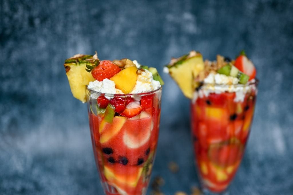 Lebanese Fruit Cocktail with Ashta Simply Lebanese